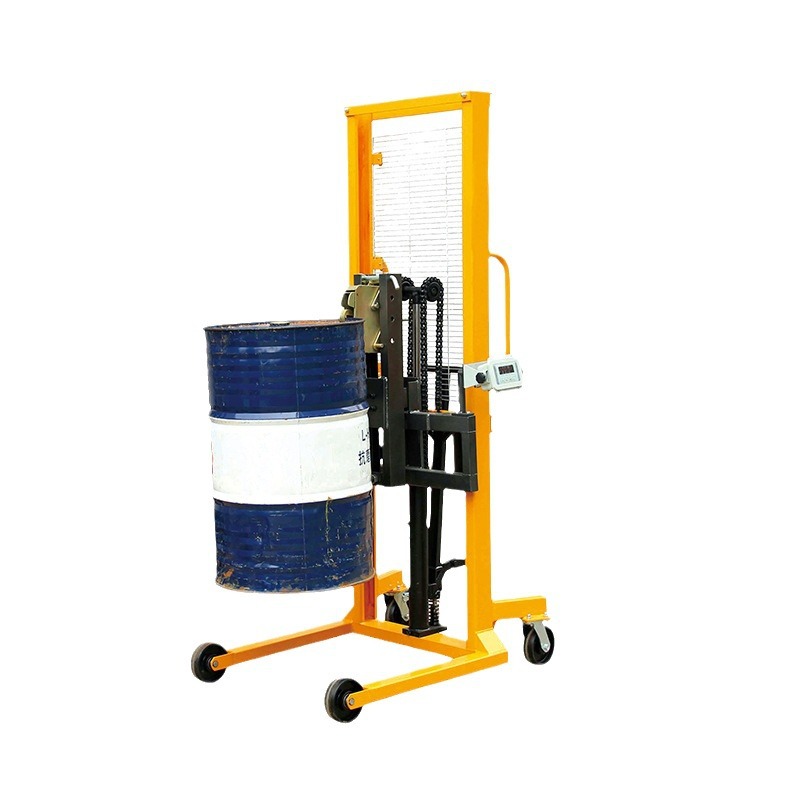 Hongxin forklift oil drum lifting and unloading vehicle, round drum loading and unloading vehicle, iron drum and plastic drum handling vehicle, weighing hydraulic forklift Item Picture