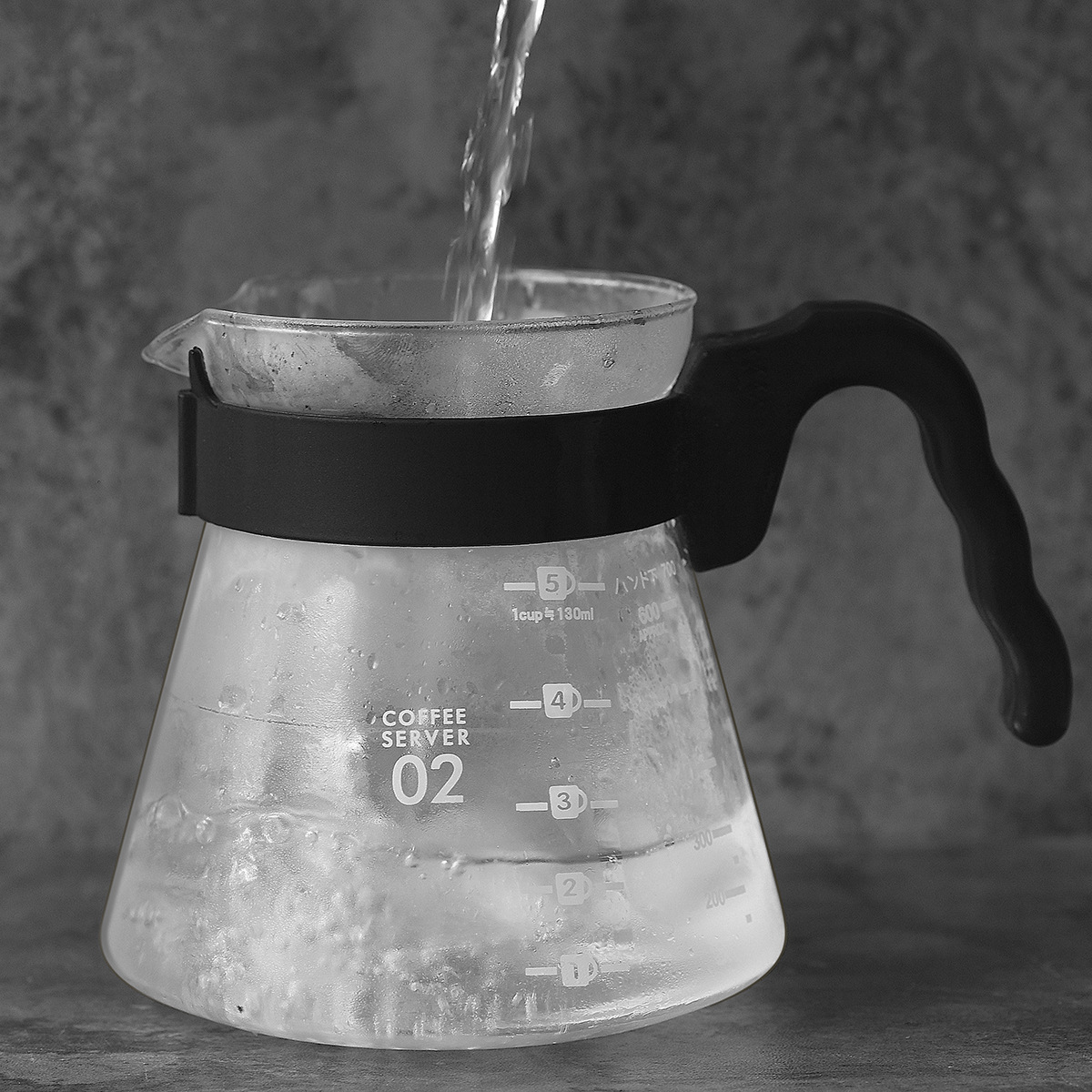 【 Customized LOGO】 High borosilicate glass coffee pot, hand-brewed coffee set, sharing pot, coffee filter, cloud pot details Picture