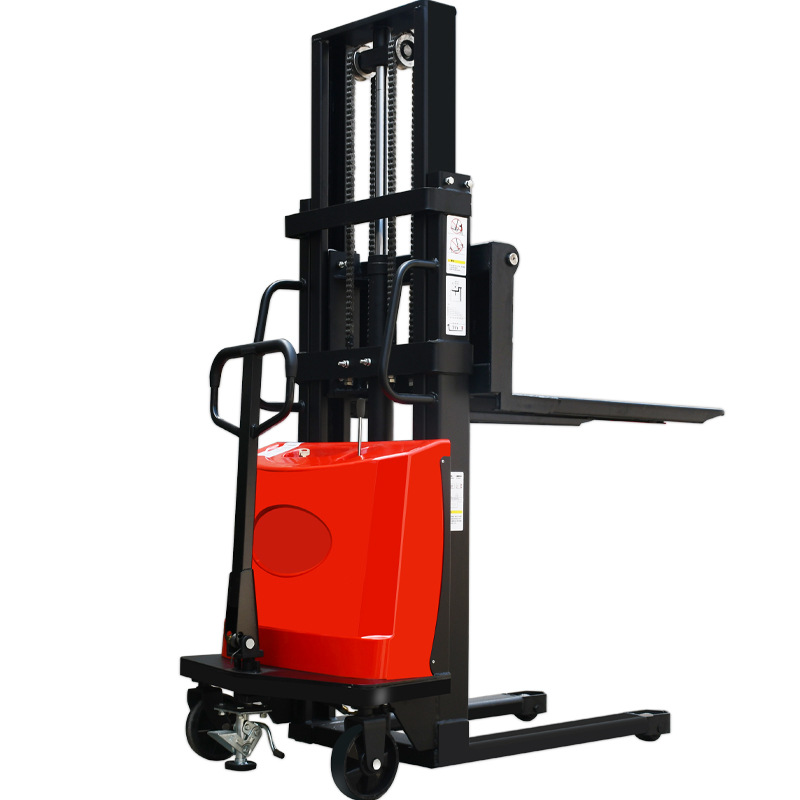 Factory electric forklift 2-ton pedestrian semi-automatic stacker hydraulic lifting loading and unloading pallet truck 1-ton ground cattle Item Picture