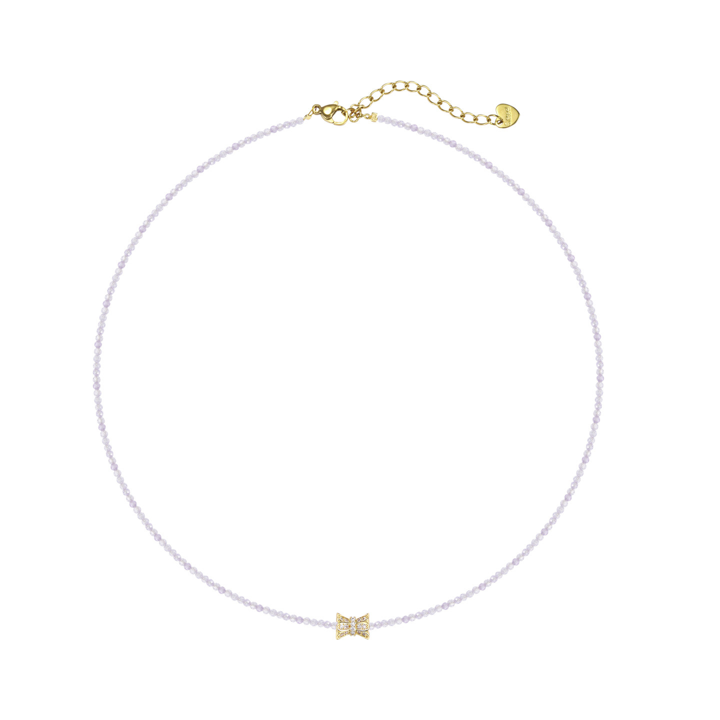 The 2025 new purple zircon necklace is a fashionable, simple and versatile design for women. It has a high-end feel and does not fade. It is a titanium steel collarbone chain Item Picture