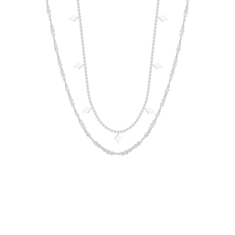 Non-fading double-layer star necklace for women, light luxury, versatile collarbone chain, neck chain, niche design, simple sweater chain accessory Item Picture