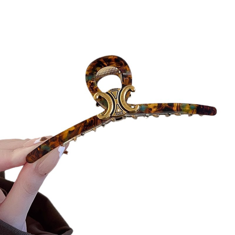 High-end oversized acetate clip women's hair accessory, shark clip at the back of the head, elegant Korean hair clip, high-end headwear Item Picture