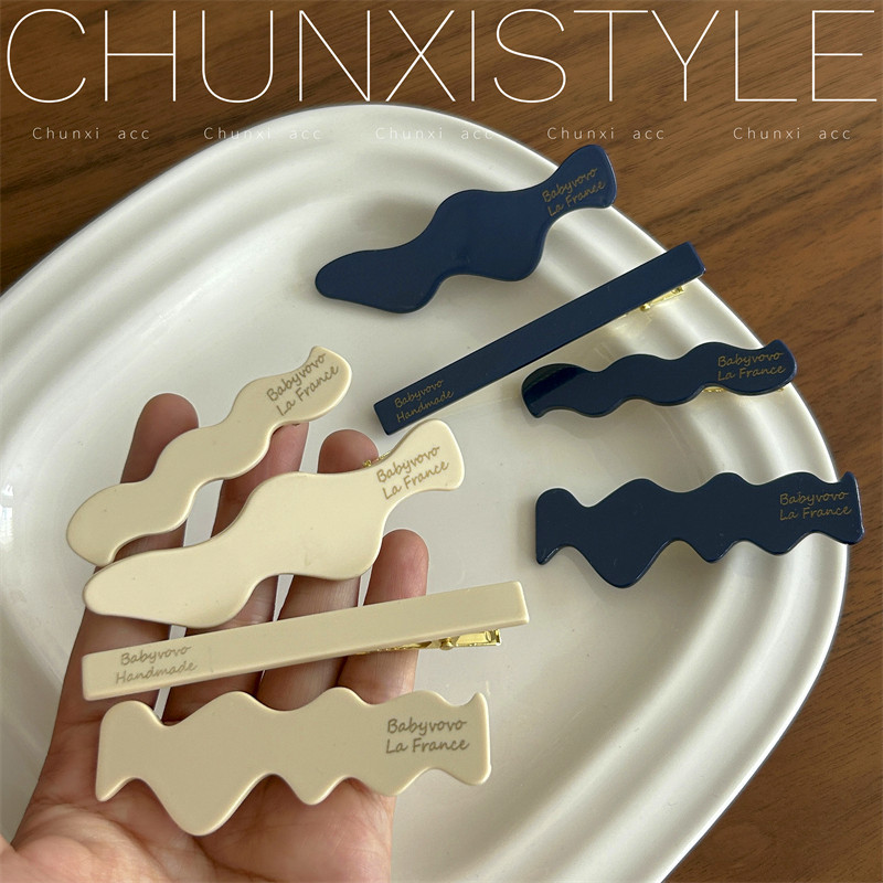 Acetic acid hair clips, exquisite hair clip edge clips, Korean side duckbill clips, broken hair bangs clips, elegant and high-end style Specification drawing