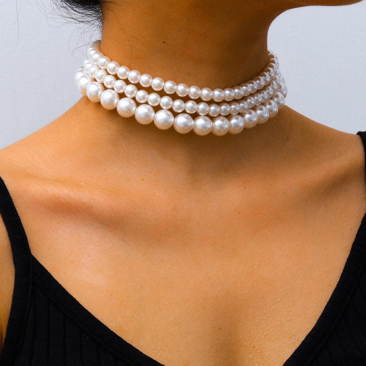 European and American fashion cross-border accessories, Bohemian-style multi-layered necklaces, popular pearl necklaces for mass street style details Picture