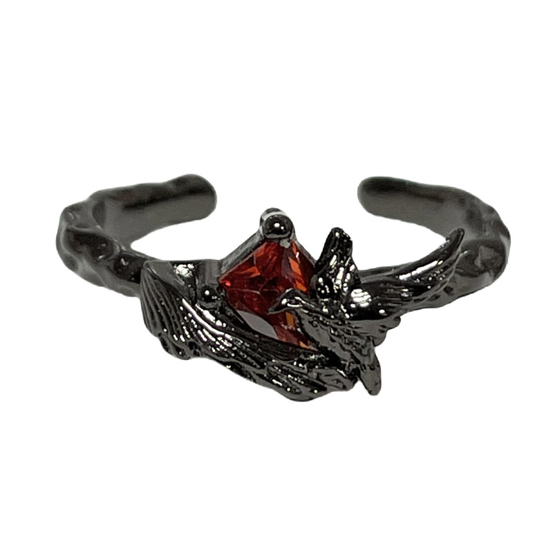 A niche dark style crow thorn personality open ring, a high-end female, sweet and cool, spicy girl, fashionable punk index finger ring Item Picture