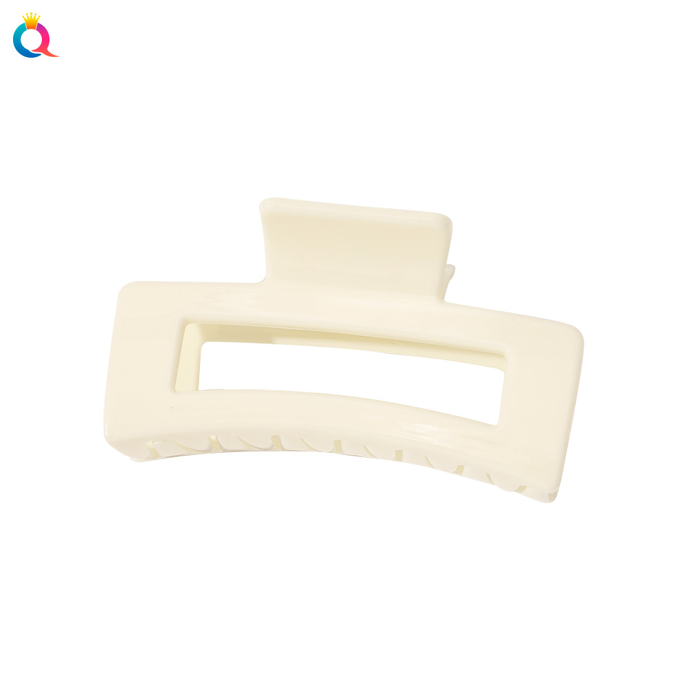 Wholesale of Qiyue Korean cream-colored hair clips, updo hair clips, sweet girl's coffee-colored shark hair clips at the back of the head Item Picture