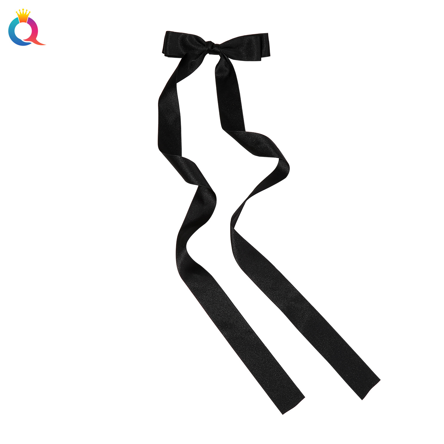 Qiyue extra-long ribbon hair clips, bow spring clips, sweet and cute ponytail hair tie, hair clip clips, hair accessories wholesale Item Picture