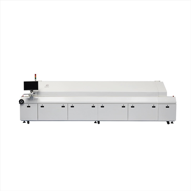 Microcomputer-controlled reflow soldering machine hot air motor, eight-temperature zone desktop lead-free double-track reflow soldering machine circuit board Item Picture