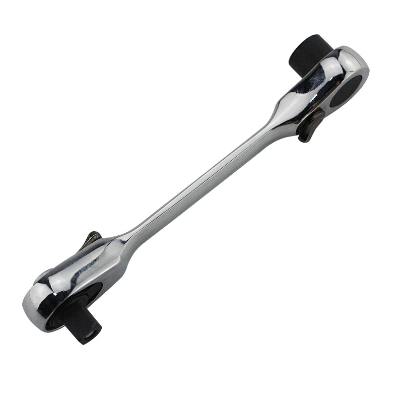 Mini bidirectional ratchet wrench complete set 1/4 ratchet wrench portable 72-tooth industrial ratchet adjustable dual-purpose wrench Item Picture