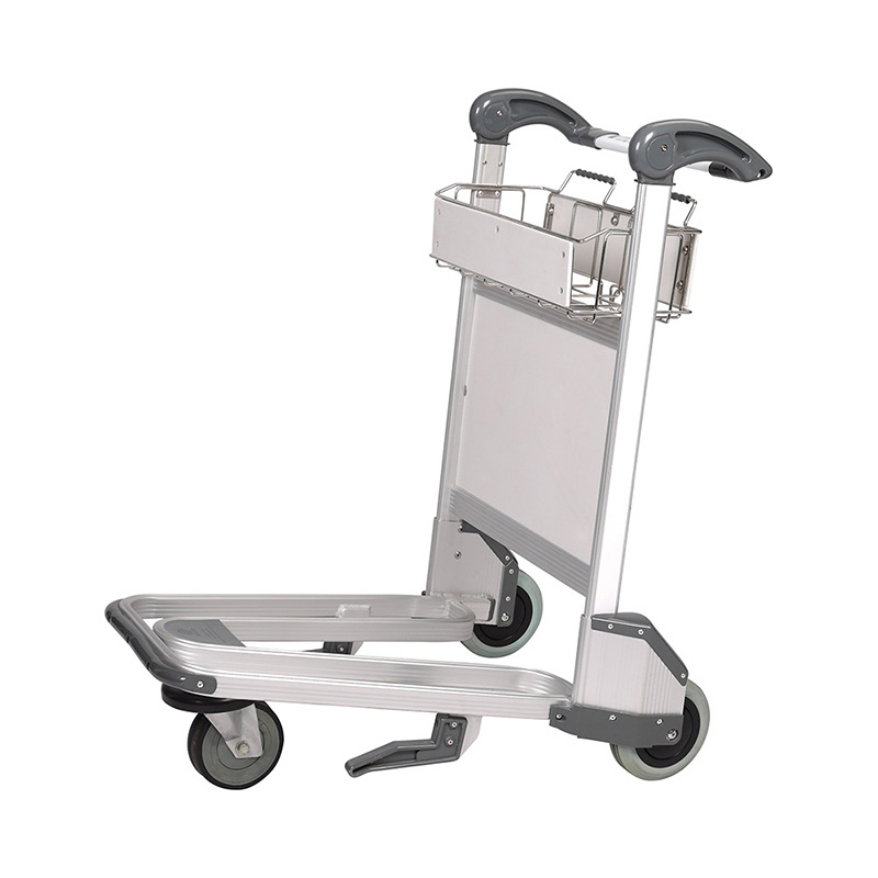 MJ-AAT03 wholesale airport trolley, aluminum alloy airport trolley, high-speed railway station luggage trolley, aluminum alloy luggage trolley Item Picture
