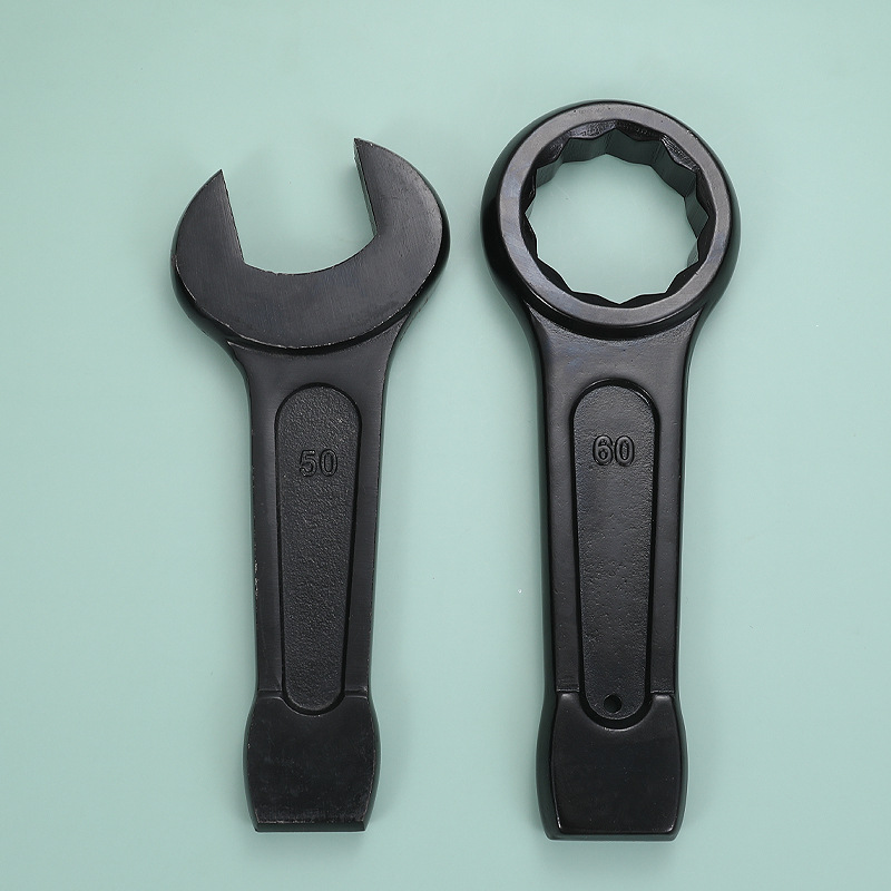 The manufacturer sells large percussion wrenches, heavy-duty box wrenches, straight handle percussion wrenches, and single-head large wrenches Specification drawing