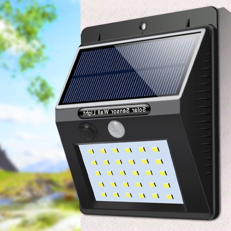 Solar lighting fixtures, outdoor household sensor lights, human body sensor led wall lights, outdoor corridor lighting fixtures factory details Picture