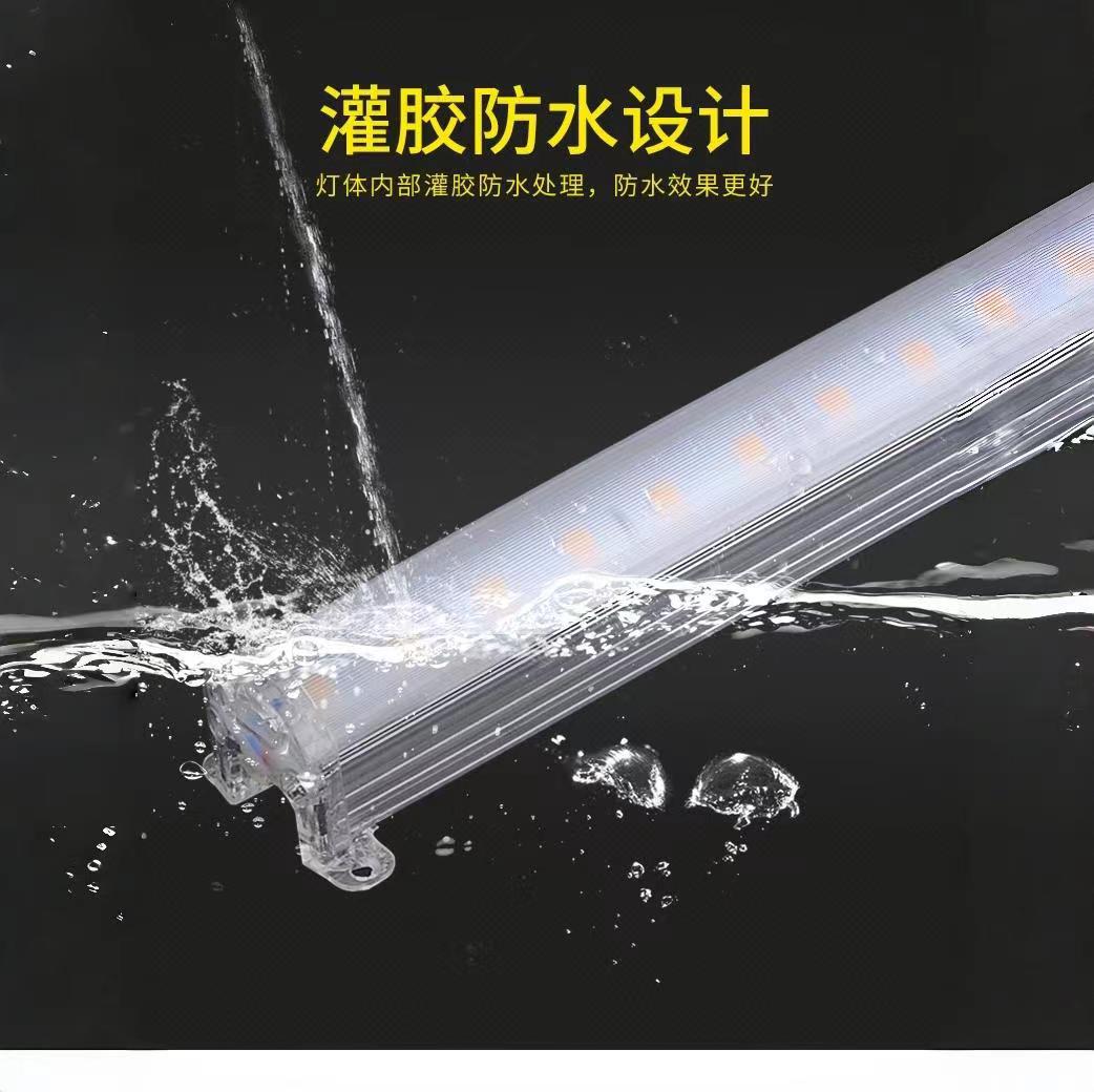 led strip lights, 24v outdoor waterproof running lights, full-color single-color contour lights, exterior wall lighting project lights, wall-washing lights Specification drawing