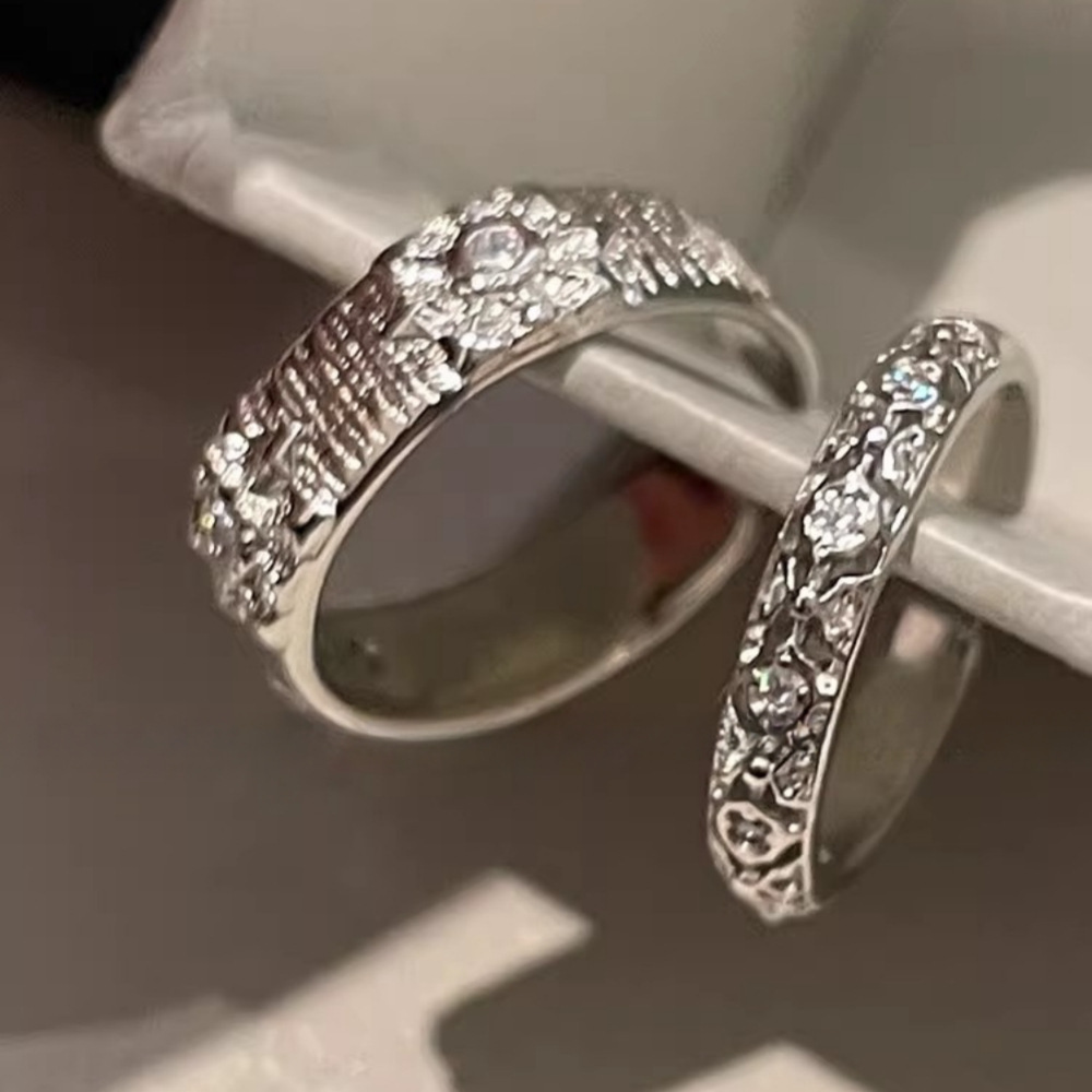Simple and fashionable brushed ring, women's Instagram light luxury cold style index finger ring, elegant and high-end, niche design sense ring details Picture