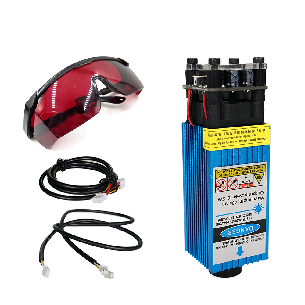 Blue light 450nm 0.5W, 2.5W, 3.5W, 5.5W, 15W high-power laser module engraving machine laser head Item Picture