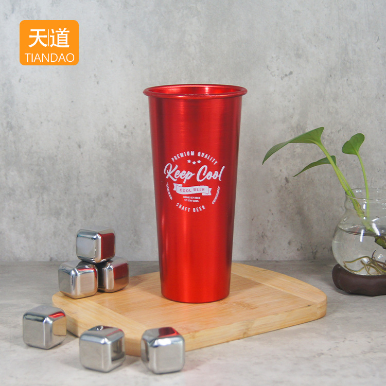 Tian Dao Wine Sets offers personalized 450ml aluminum cola cups, disposable aluminum cups, beer mugs and recyclable red wine details Picture