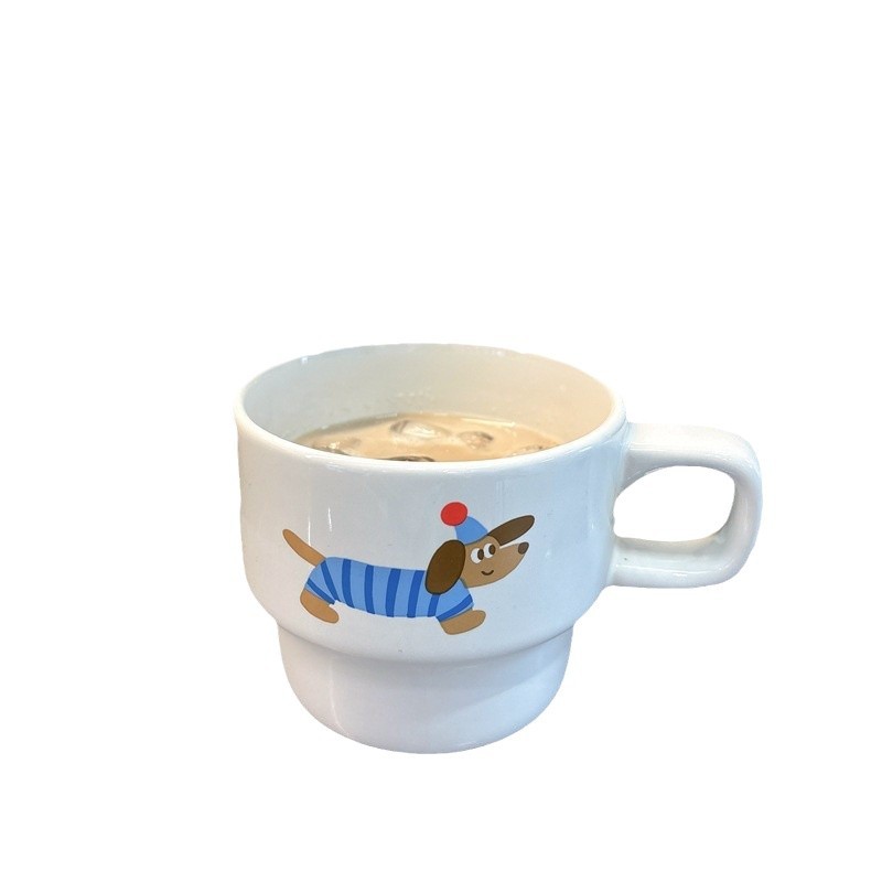 ins cartoon mugs, ceramic cups, coffee milk cups, cute ceramic breakfast, birthday gifts, couple presents Item Picture