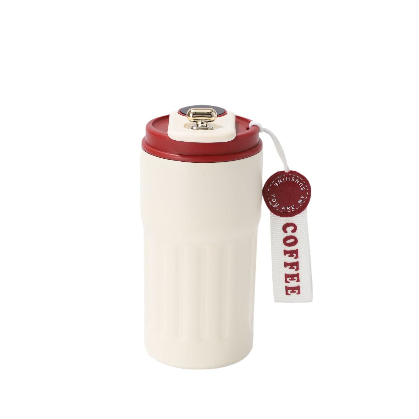 New simple 316 stainless steel temperature-displaying striped insulated cup, business fashion gift cup, outdoor portable coffee cup Item Picture