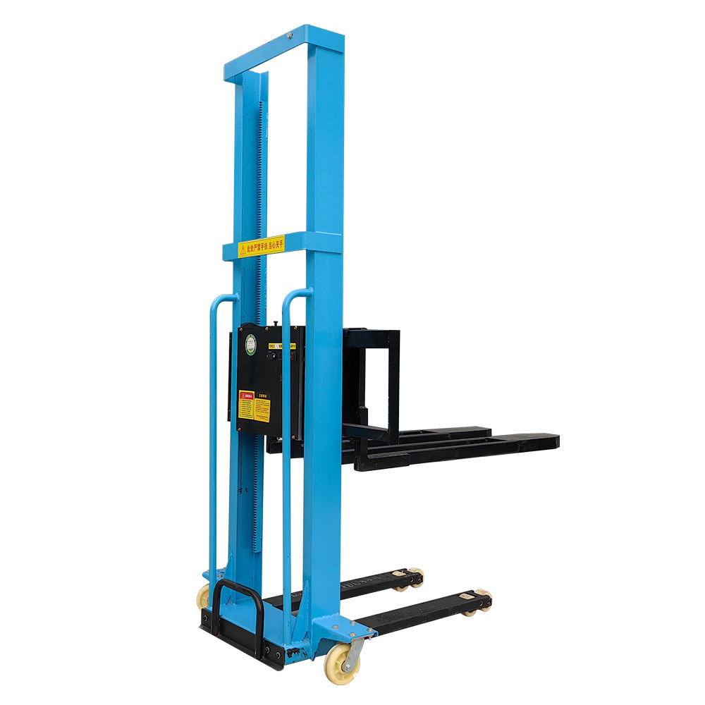 The new electric truck-mounted forklift is equipped with a remote-controlled automatic lifting 1-ton small electric hydraulic vehicle-following material handling system Item Picture