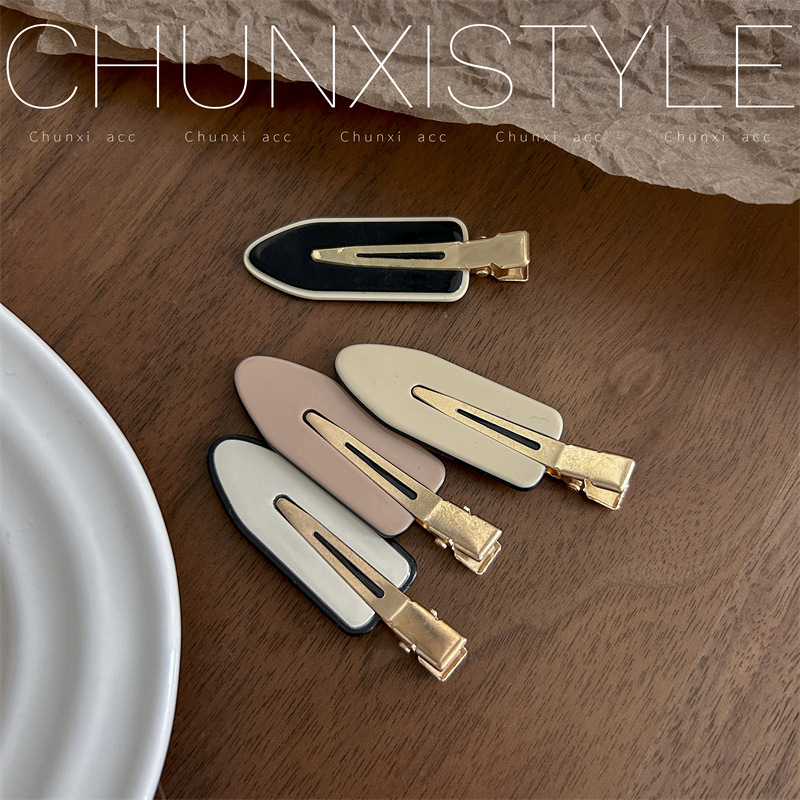 Invisible hair clips, summer bangs clips for women, popular 2023 new style forehead small hair clips, side duckbill clips headwear Specification drawing
