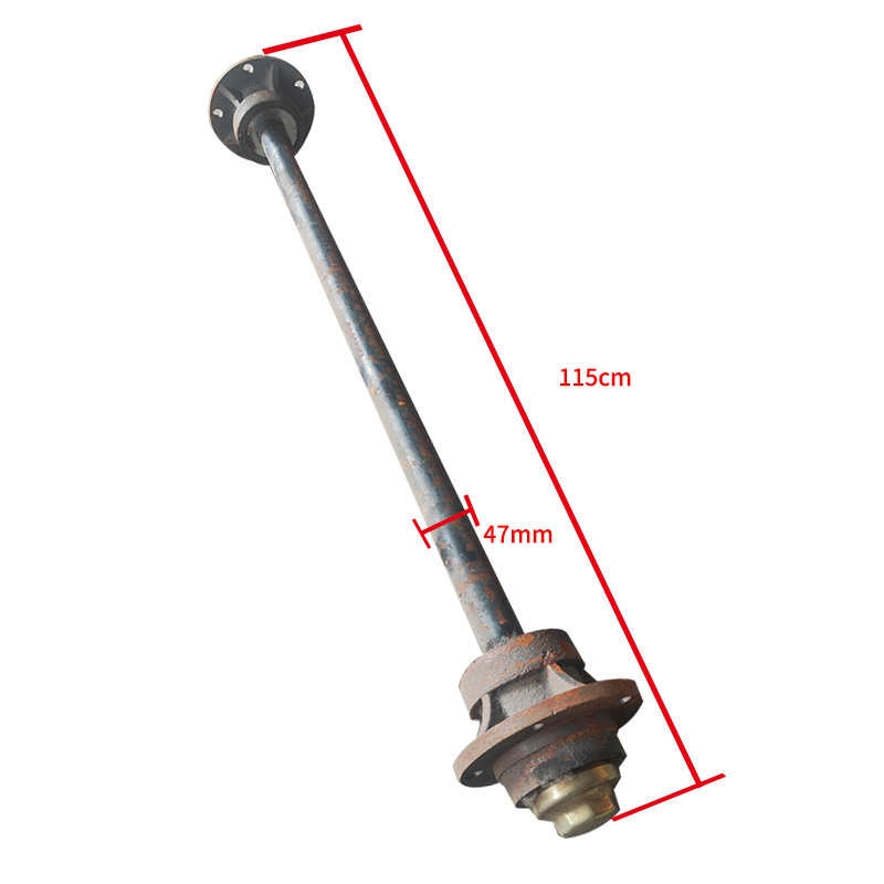Solid axle through-axle trolley trailer hub axle head hand-guided tractor rear bucket matching hub axle Application Scenario