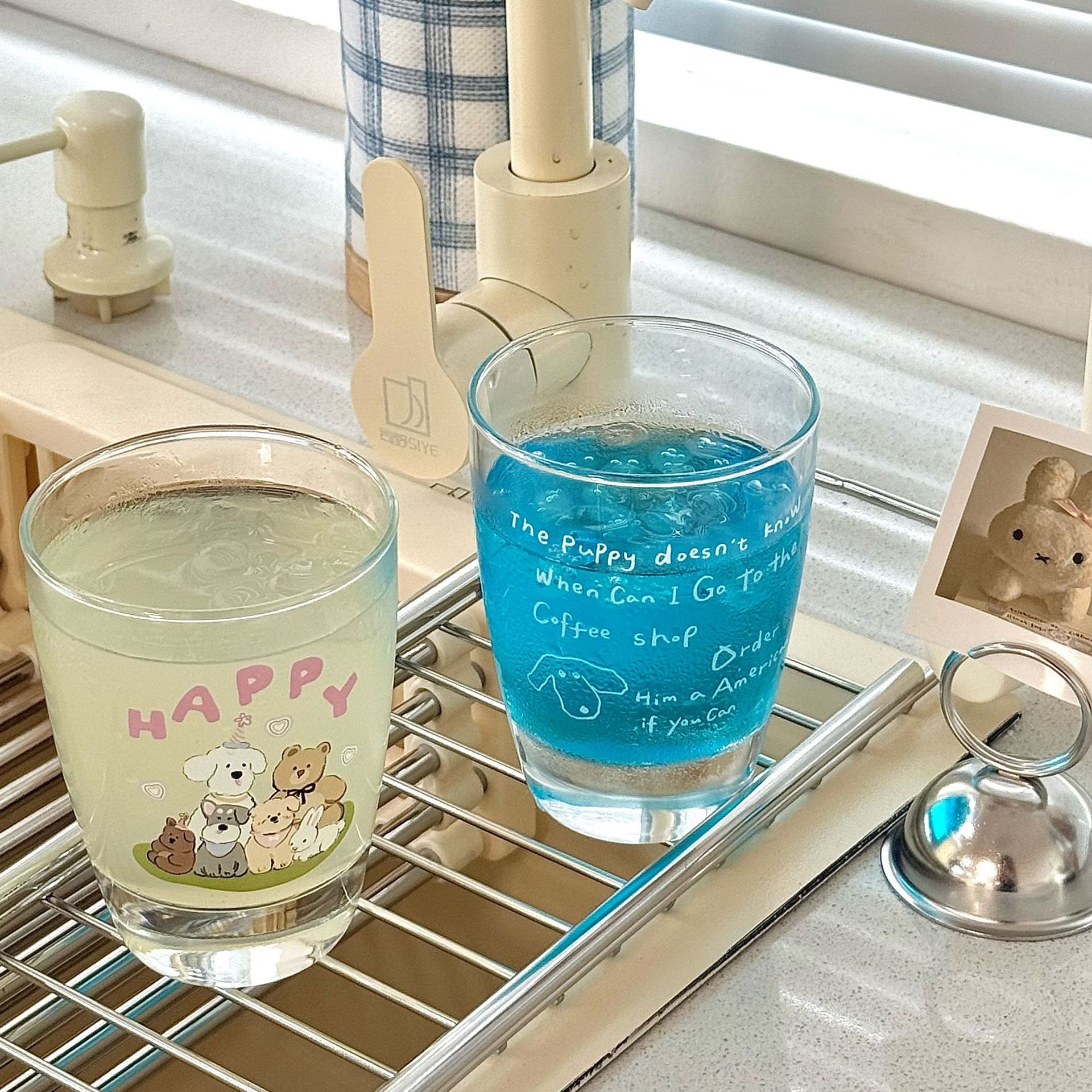 Boli Mei self-made Korean InS-style thick-bottomed glass cups, heat-resistant cups, coffee cups, household breakfast cups and water cups Application Scenario