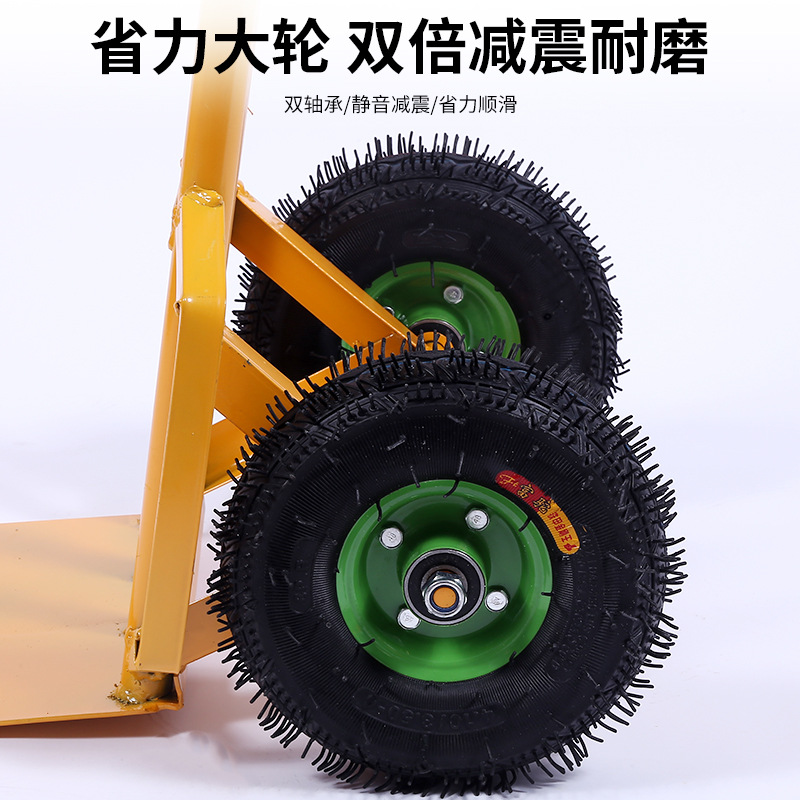 Heavy-duty tiger cart, handcart, handling cart, tiger cart with thickened load capacity, Wang Gongdi agricultural two-wheel cargo trolley details Picture