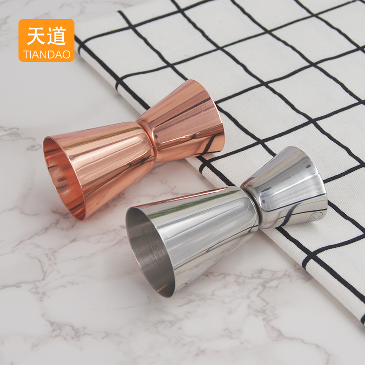 Stainless steel double-headed measuring cup 20/40ml, bar tool, wine measuring device, cocktail glass, cocktail measuring spoon, ounce cup full figure