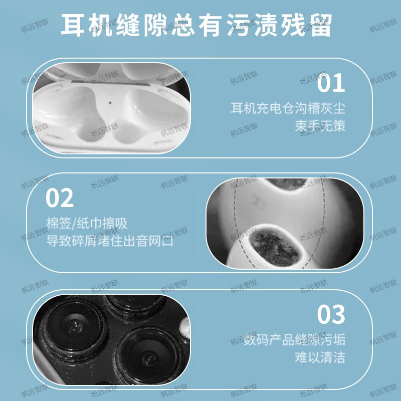 Earphone cleaning pen cleaning tool, multi-functional cleaning wonder, dust removal and dust removal for Bluetooth earphone charging case and phone hole Application Scenario
