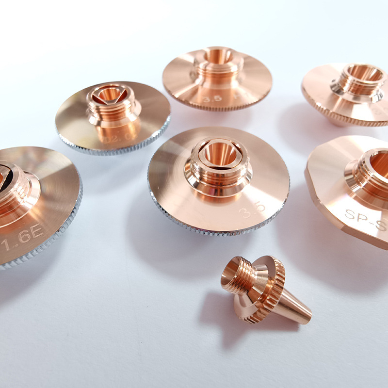 Laser cutting machine nozzles, pipe and plate laser cutting machine accessories, single and double layer pure copper laser nozzle parts Application Scenario