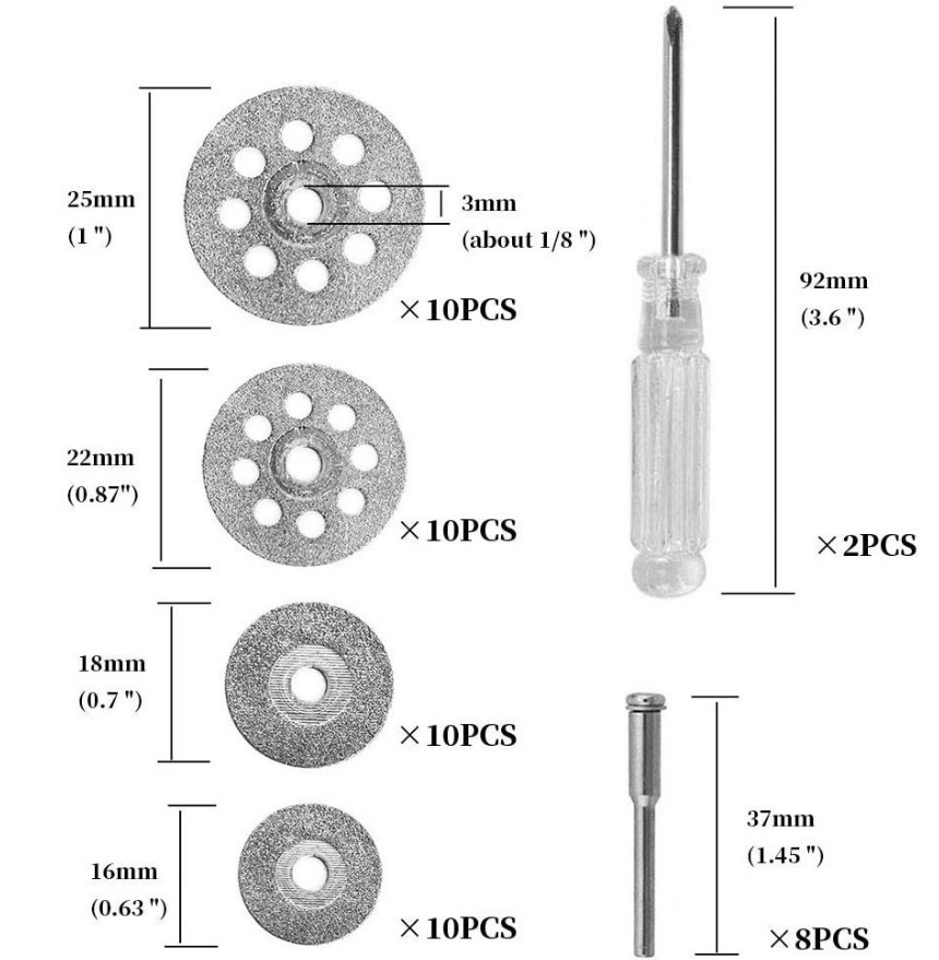 50 diamond cutting discs, wheel saw blade sets, woodworking saw blades, metal double-mesh slicing details Picture
