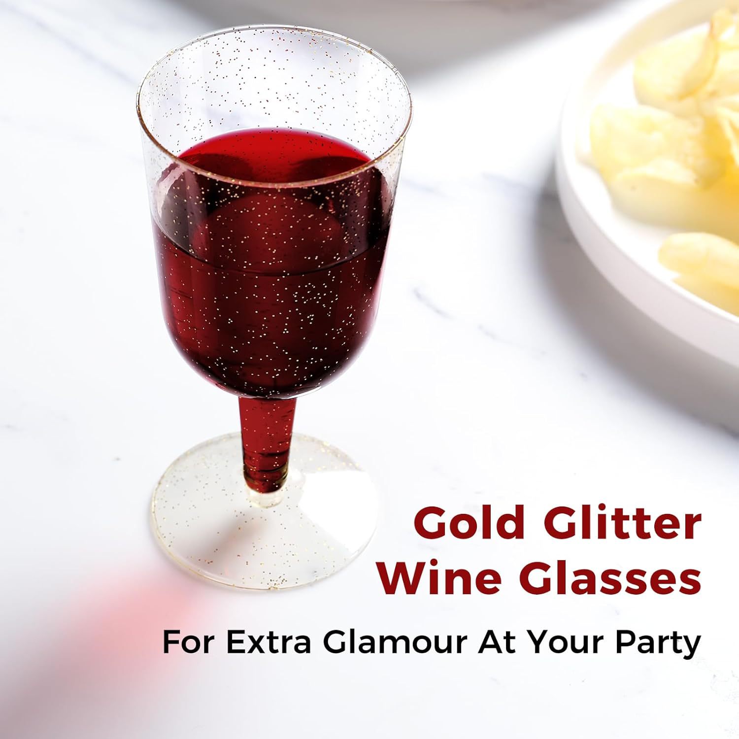 Wholesale of cross-border disposable red wine glasses, wedding party highball glasses, dessert cocktail glasses, plastic gold powder champagne glasses Specification drawing