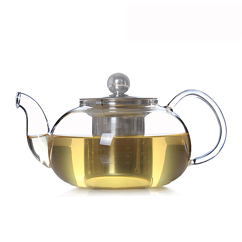 Supplying high borosilicate glass teapots with stainless steel inner linings, filtering tea kettles, Gongfu tea sets, 600ml household teapots Item Picture