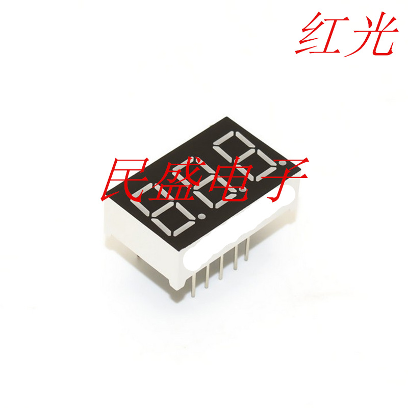 0.36-inch 3-digit LED digital tube, high-brightness red 3631AS/BH, common cathode/common anode 3361AH/BS full figure