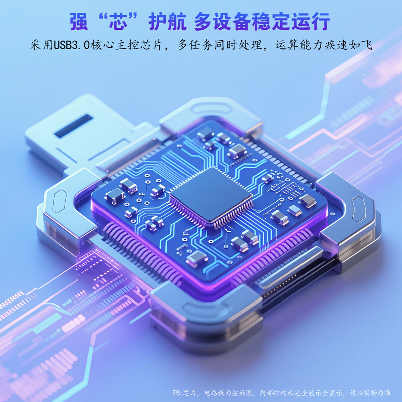 Android and Apple card readers, SD+TF+USB OTG Type-C all-in-one camera and mobile phone accessories Specification drawing