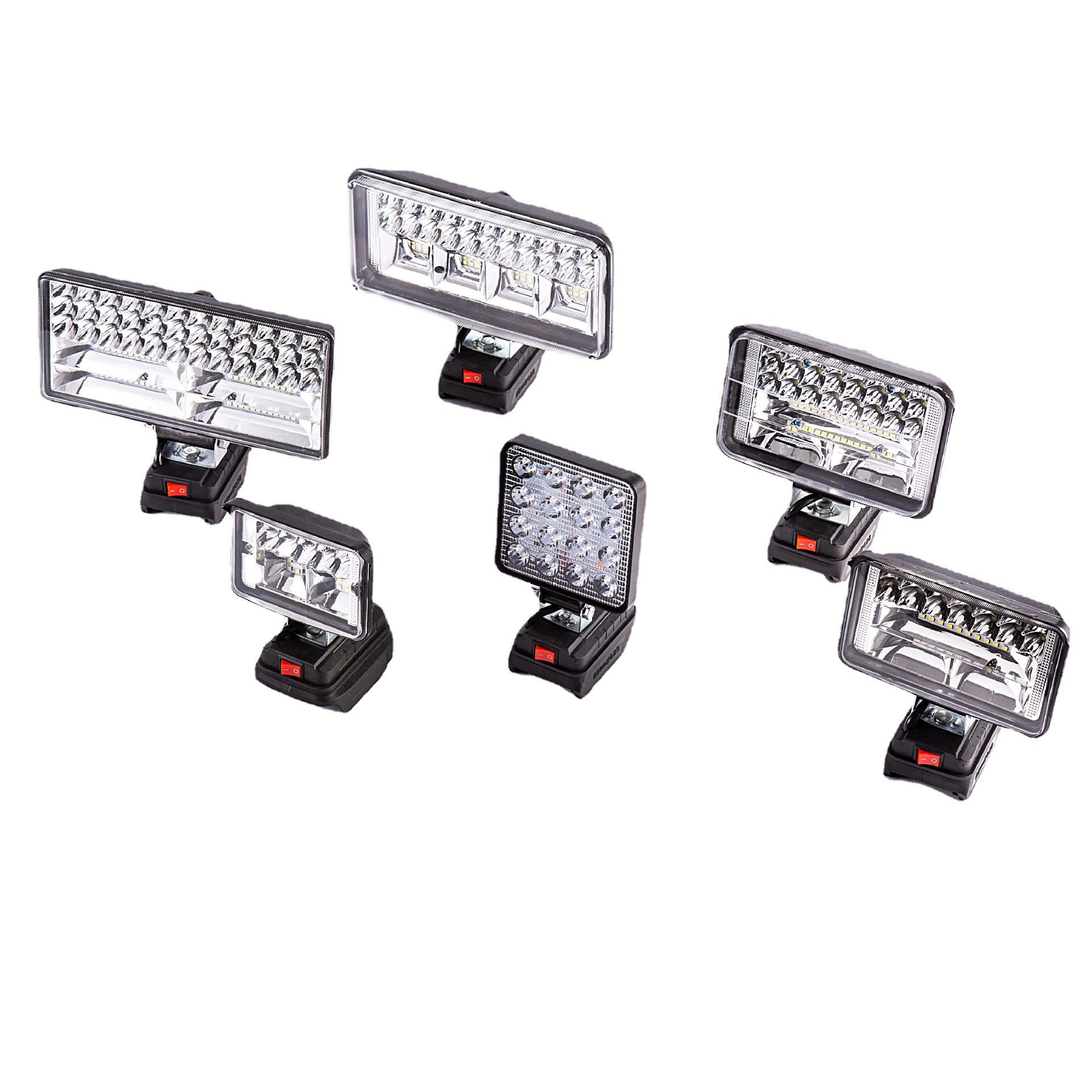Multi-functional portable LED light, lithium battery projector light, dual USB mobile phone charging work light, lighting light, emergency light Item Picture