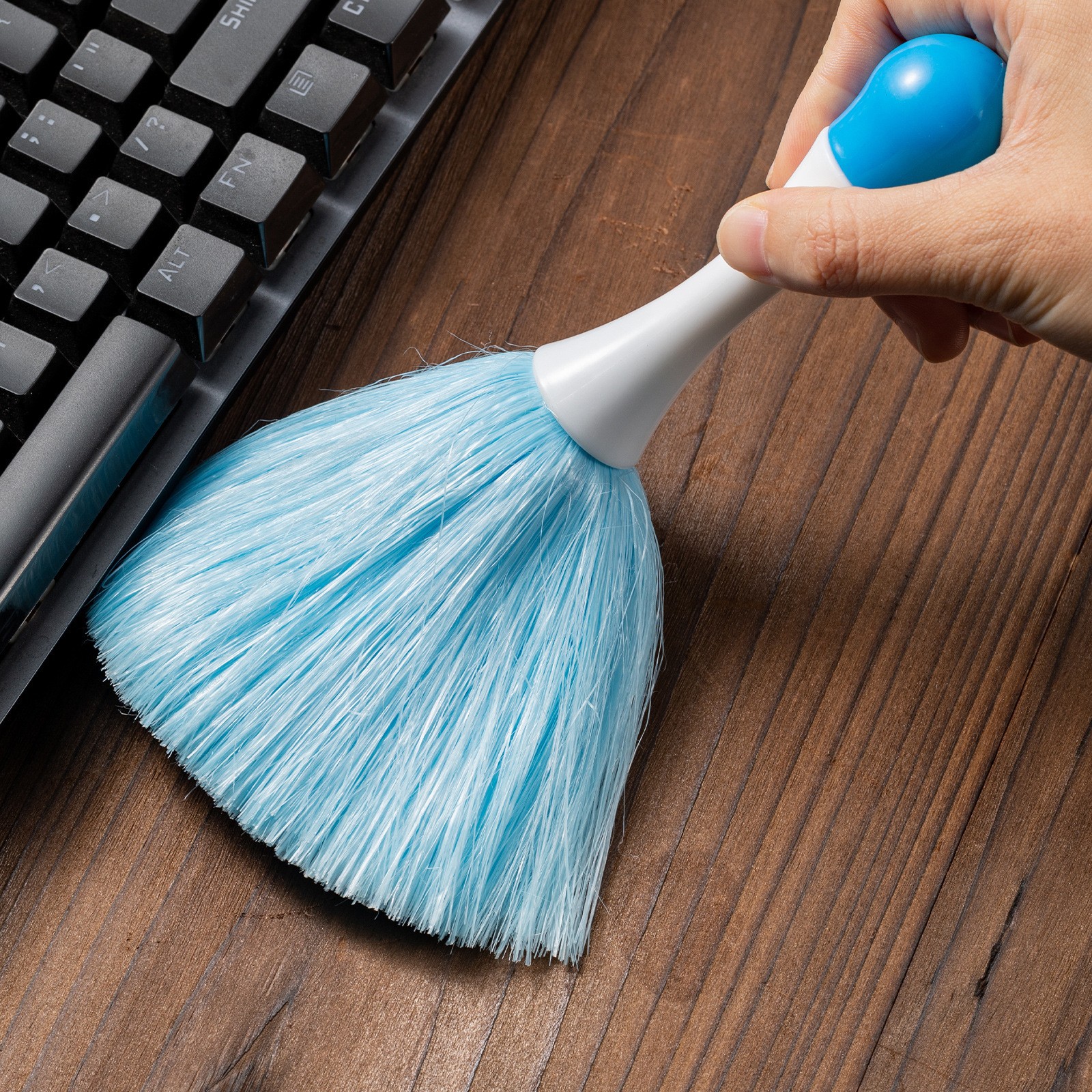 New keyboard brush, gap brush, electrostatic adsorption dust collector, dual-color handle, PP filament dust cleaning brush, gap brush, dust removal details Picture