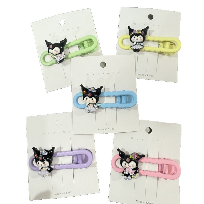 Cartoon cute children's hair clips, Kulomi hair accessories, girls' bangs clips, broken hair clips, girls' baby hair clips are sold at a stall Item Picture