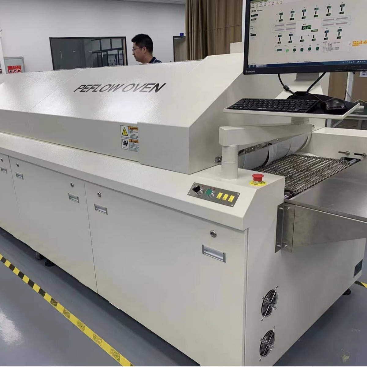 Six-zone, eight-zone, ten-zone and twelve-zone SMT lead-free reflow soldering furnaces Specification drawing
