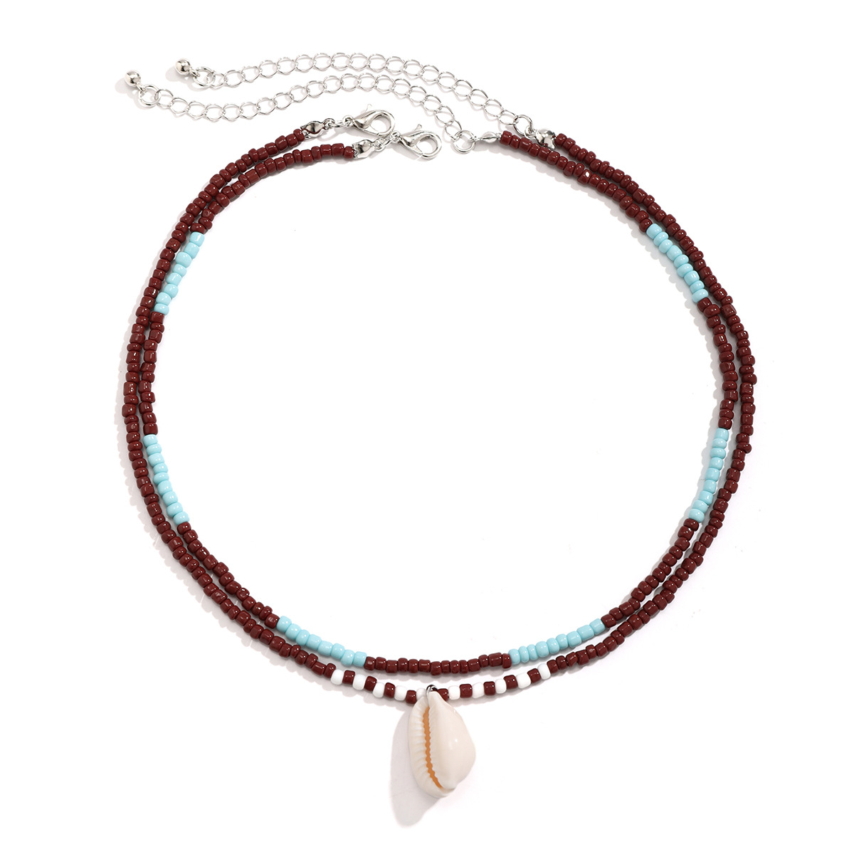 European and American wind cross-border rice bead beach ocean hot accessories with starfish necklace shell necklace women's jewelry Item Picture