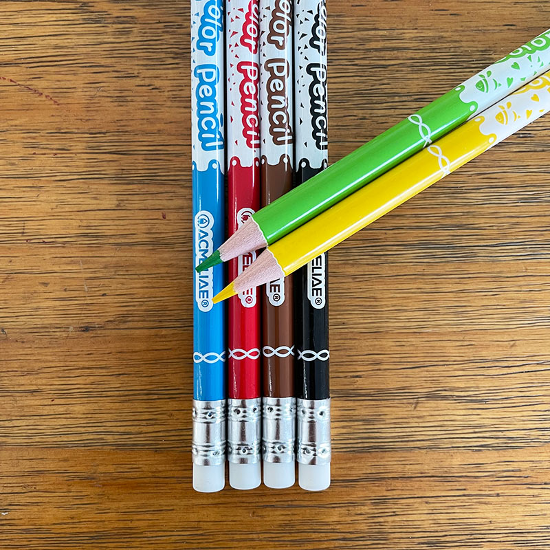 ACMELIAE erasable color pencil for children set of 6pcs details Picture