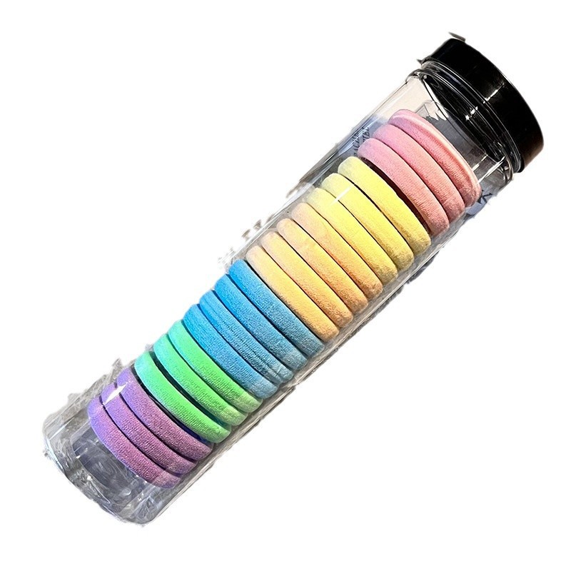diy filling of children's hair bands, basic durable black hair tie, high elasticity for tying hair, ponytail rubber band, women's towel band for the head Item Picture
