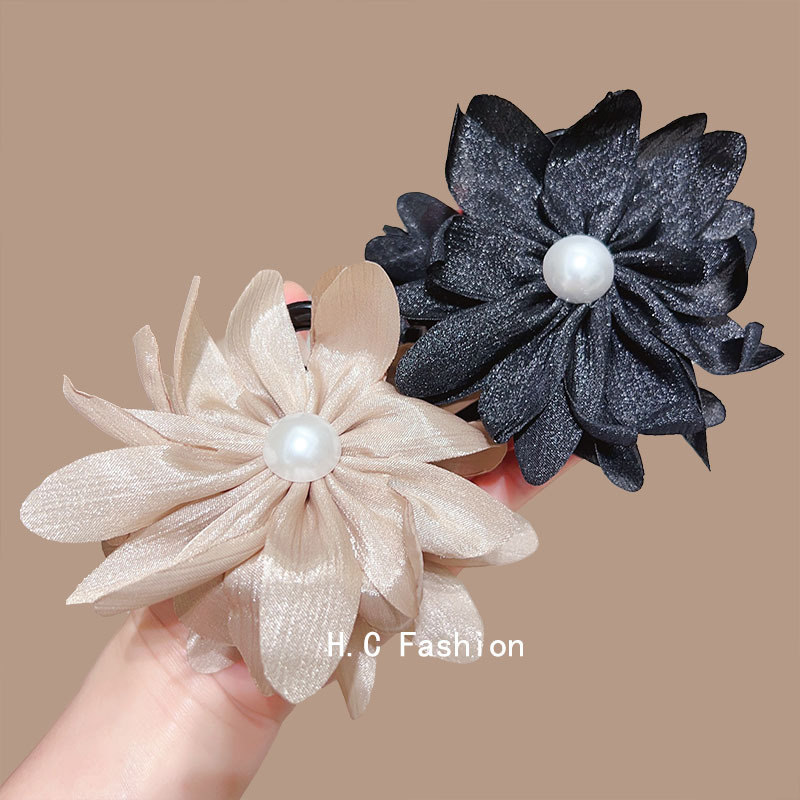 New sweet French flower hairpin for the back of the head, fresh and gentle updo hairpin, shark ponytail hairpin Specification drawing
