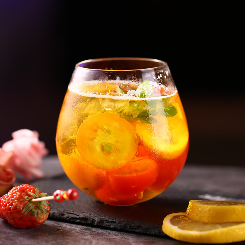 The Instagram-worthy restaurant's unbreakable cocktail cup, chic drink cup, Nordic glass cup, and unique egg-shaped glass cup full figure