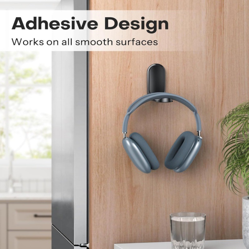 Headphone stand, over-ear headphone stand, magnetic gaming bracket, creative no-hole under-table hanging stand, headphone placement stand full figure
