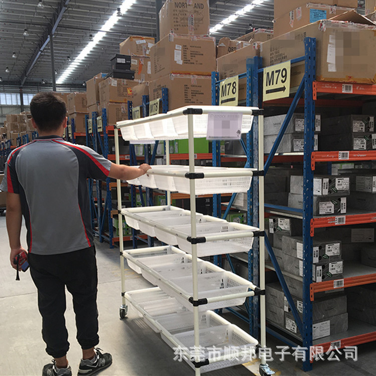 The supply of e-commerce picking trucks, lean pipe sorting racks and logistics package picking shelves is simple and cost-effective full figure