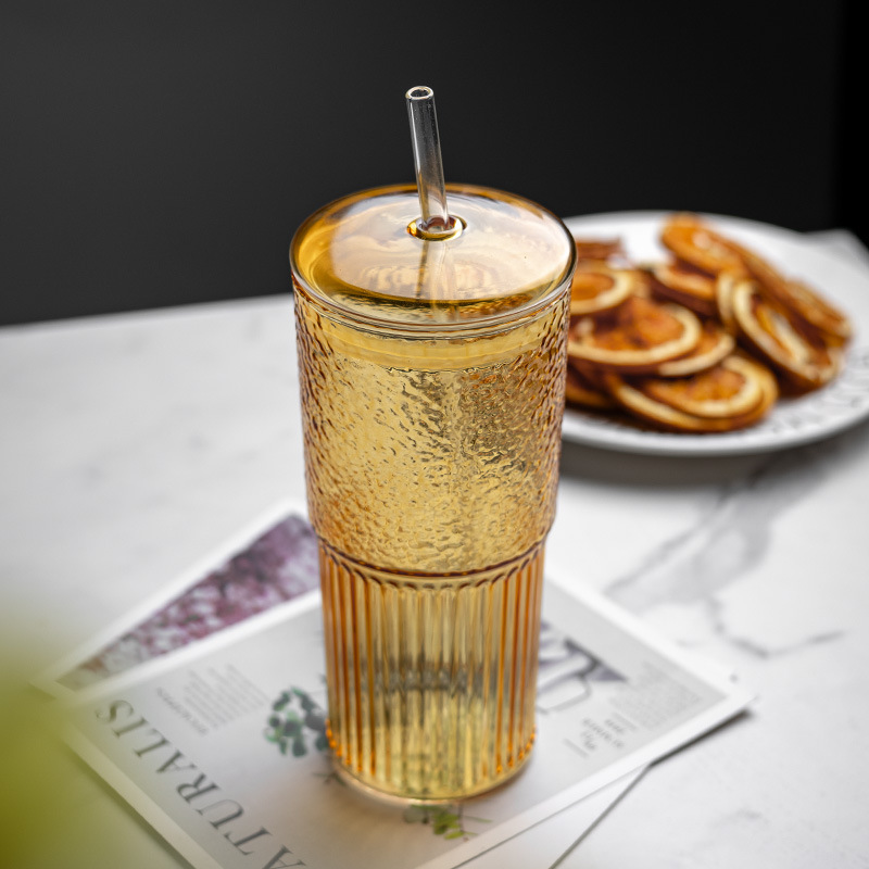 【 Free Shipping 】 Popular straw cup with lid, large-capacity summer iced cola coffee cold drink cup, drinking glass cup Application Scenario