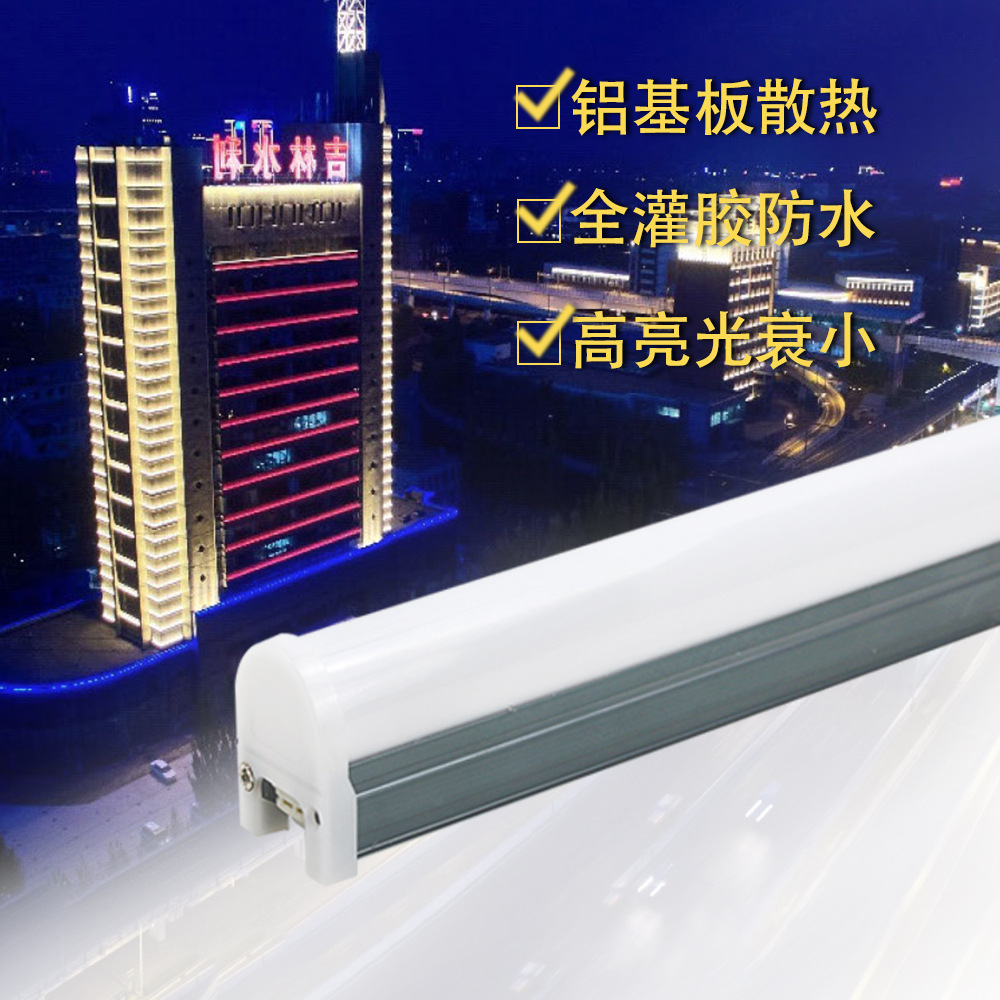 LED outdoor waterproof lighting line lights, landscape hotel engineering outline lights, bridge guardrail pipes, full-color running lights full figure