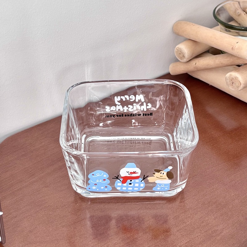 Ins-style Christmas atmosphere glass cups, snowman puppies, cute milk cups, coffee cups, breakfast cups details Picture