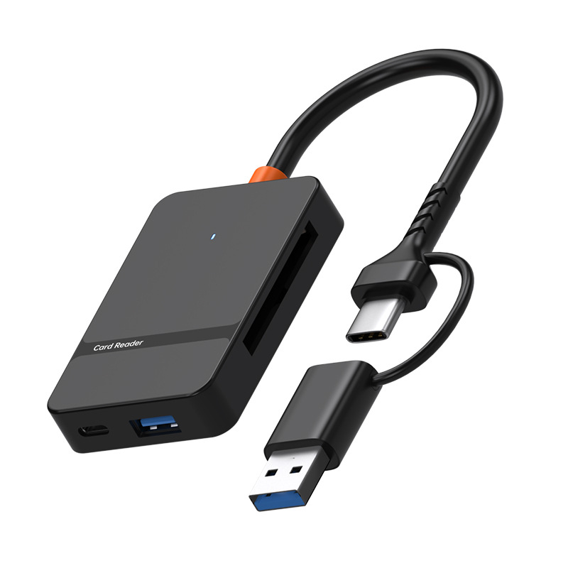 The 8-in-1 multi-functional OTG laptop card reader is compatible with TF/SD/MS/CF cards for both Apple and Android phones Application Scenario